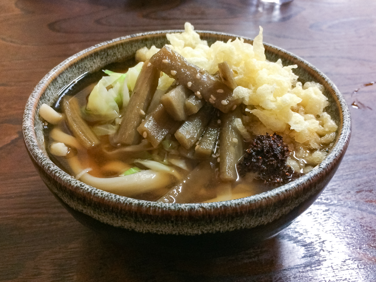 吉田のうどん　ふもとや　きんぴらうどん