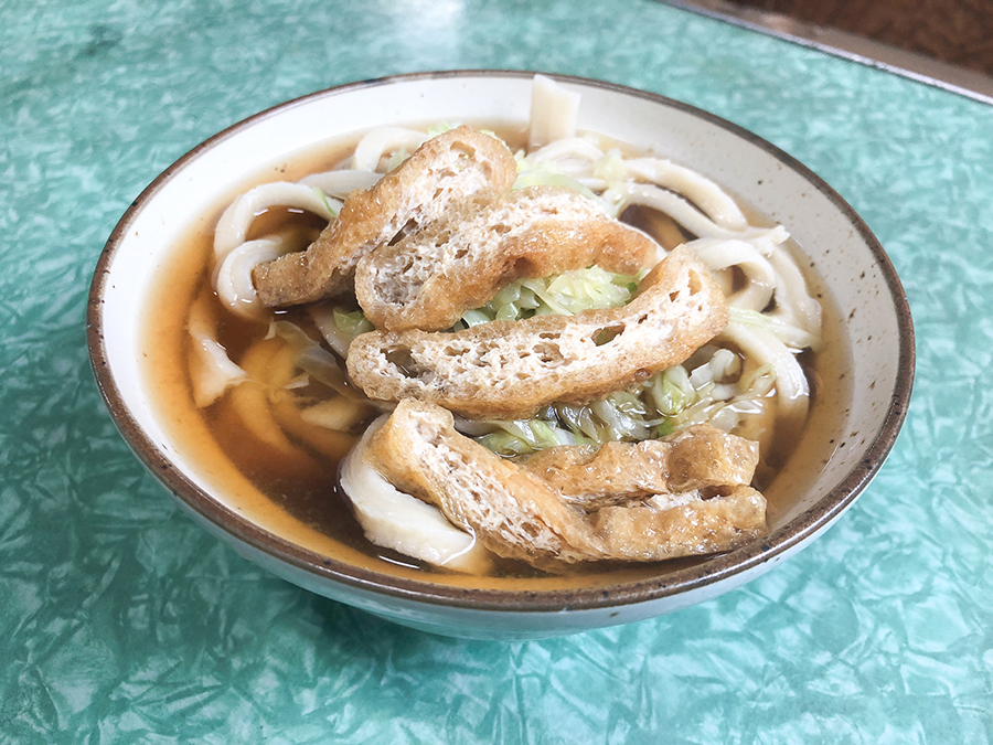 吉田のうどん　桜井うどん　温かいうどん