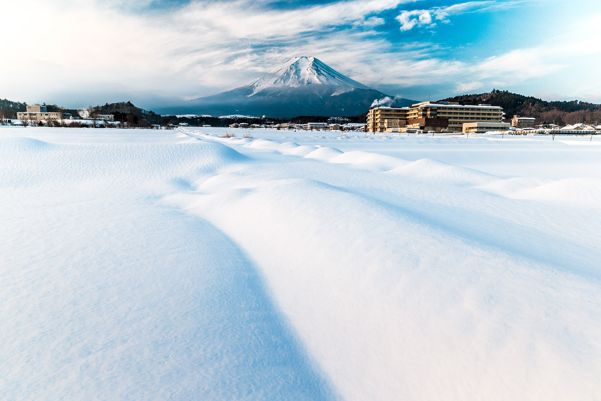 【富士山写真】2014年2月20日　富士吉田市農道公園