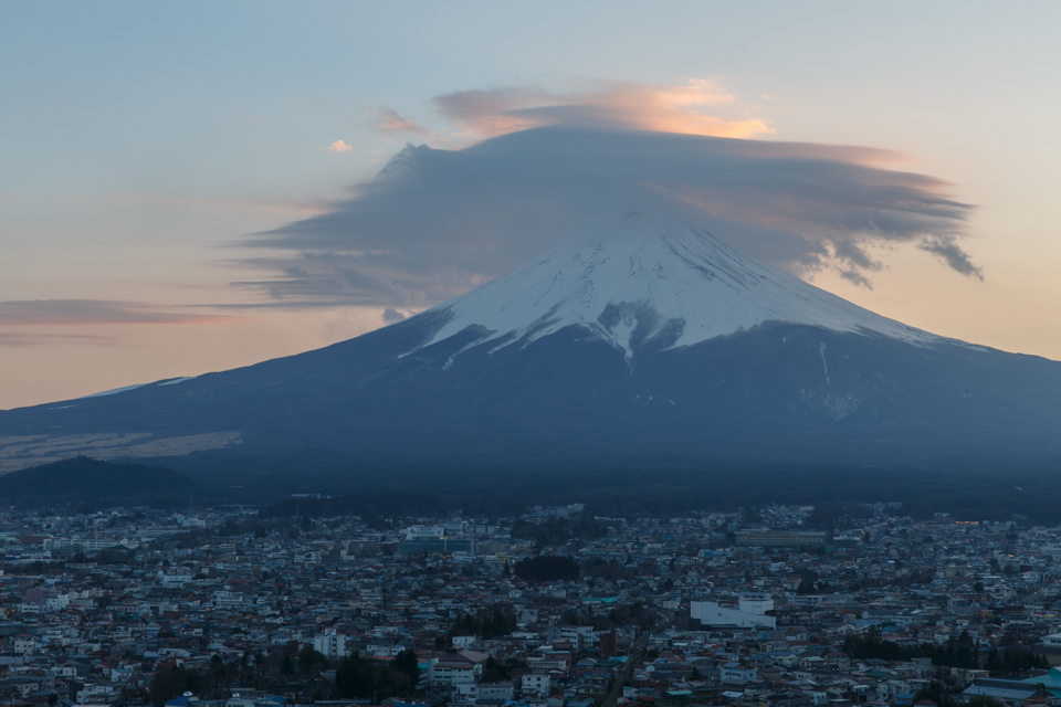 富士吉田市からの富士山