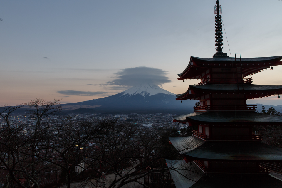 富士吉田市からの富士山