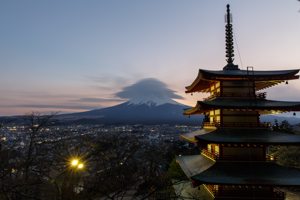 富士吉田市からの富士山