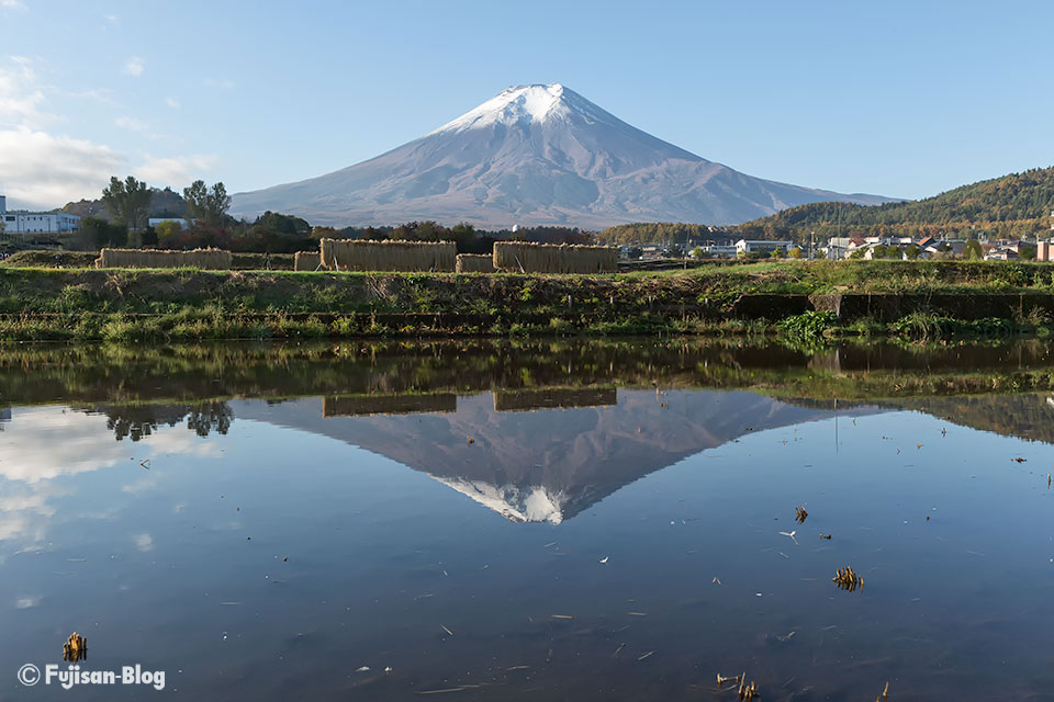 【富士山写真】秋の農村公園からの富士山