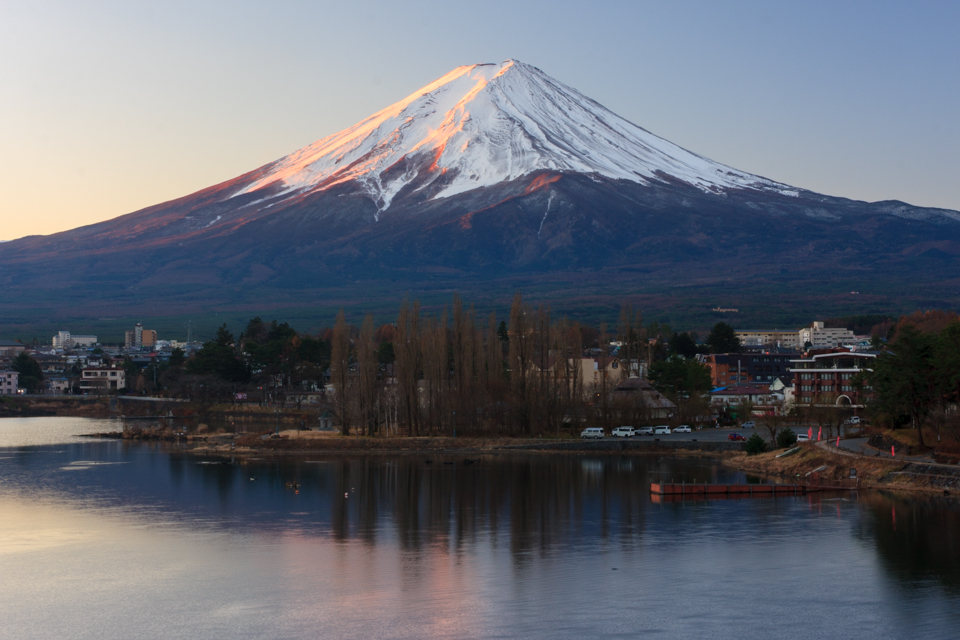 【富士山写真】 河口湖大橋上からの富士山