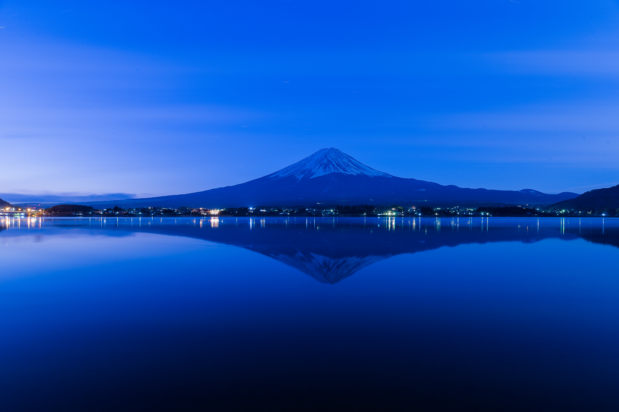 【富士山写真】河口湖の朝焼け