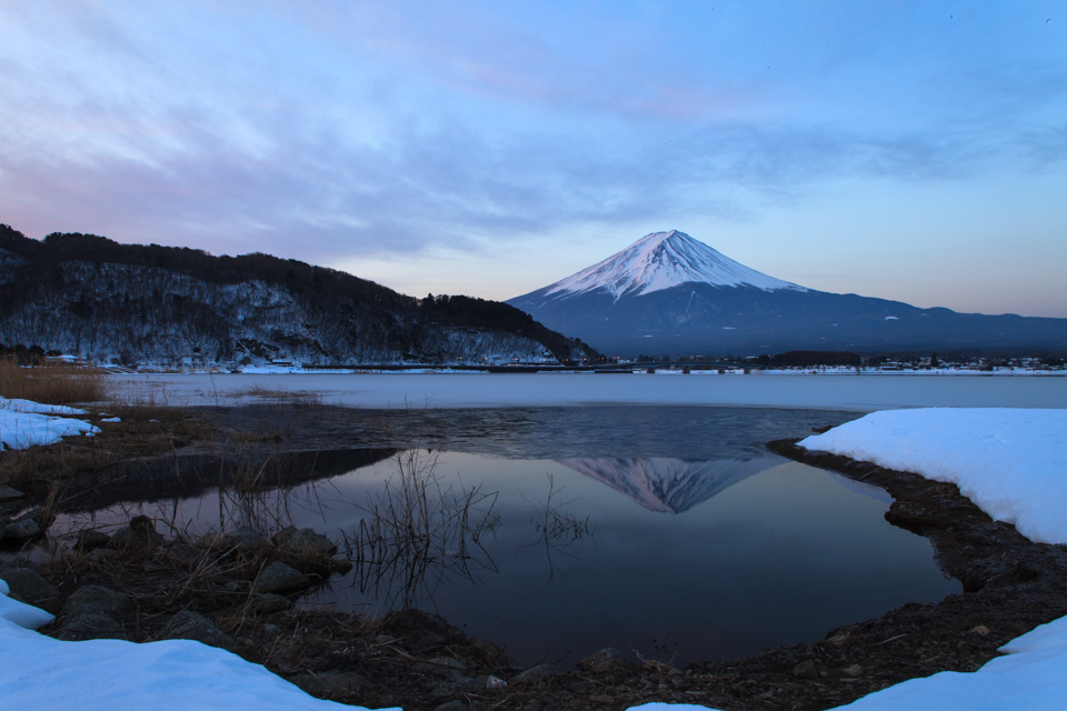 【富士山写真】 河口湖美術館前からの富士山