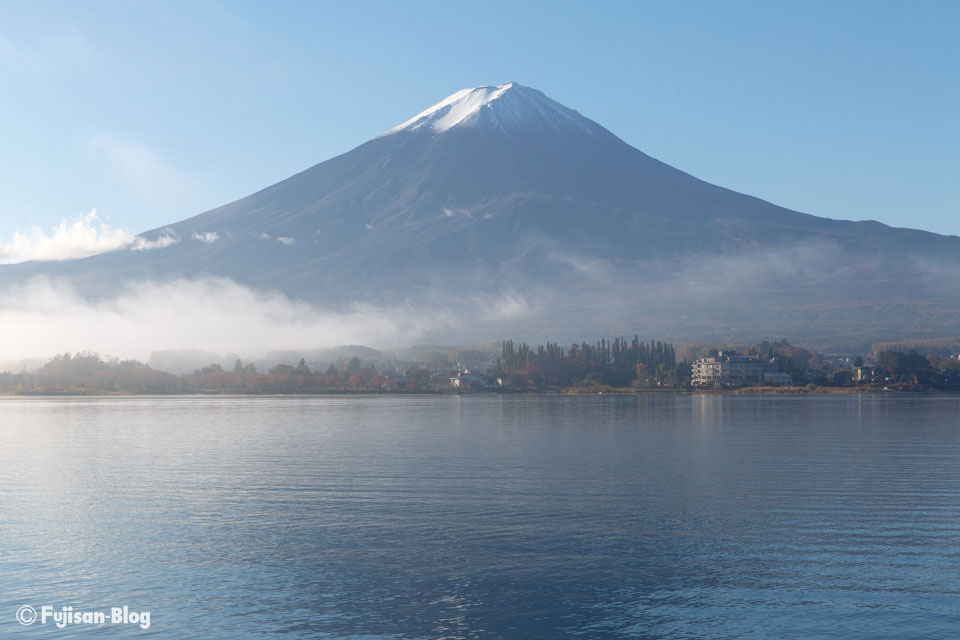河口湖と富士山