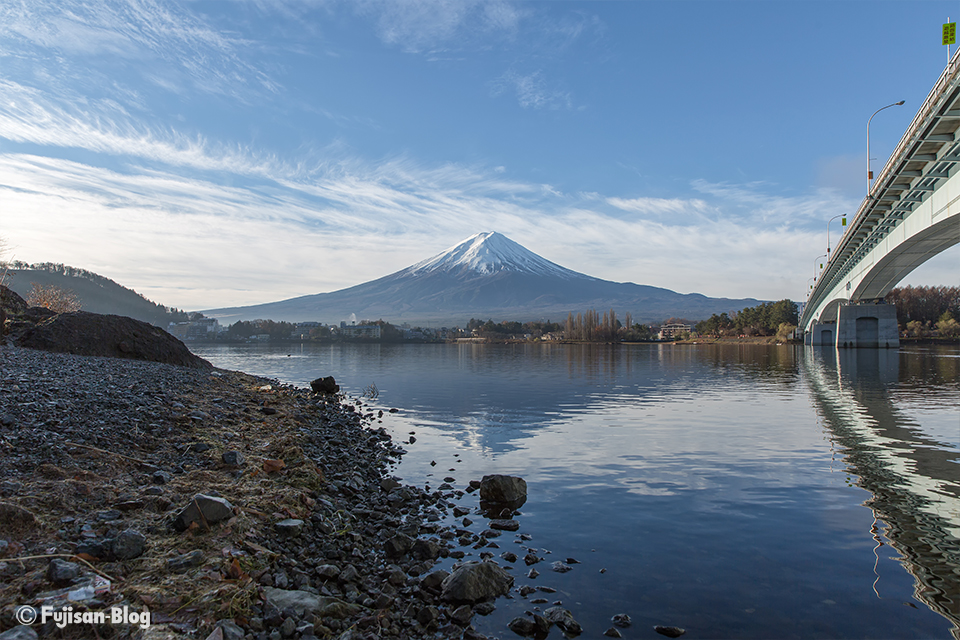 【富士山写真】河口湖から逆さ富士を狙って