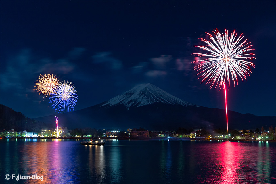 【富士山写真】2019年河口湖冬花火（1月19,20日）