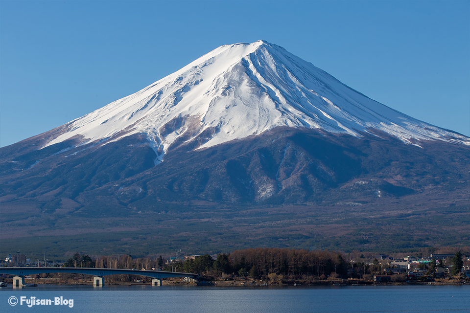 【富士山写真】河口湖からクッキリとした富士山