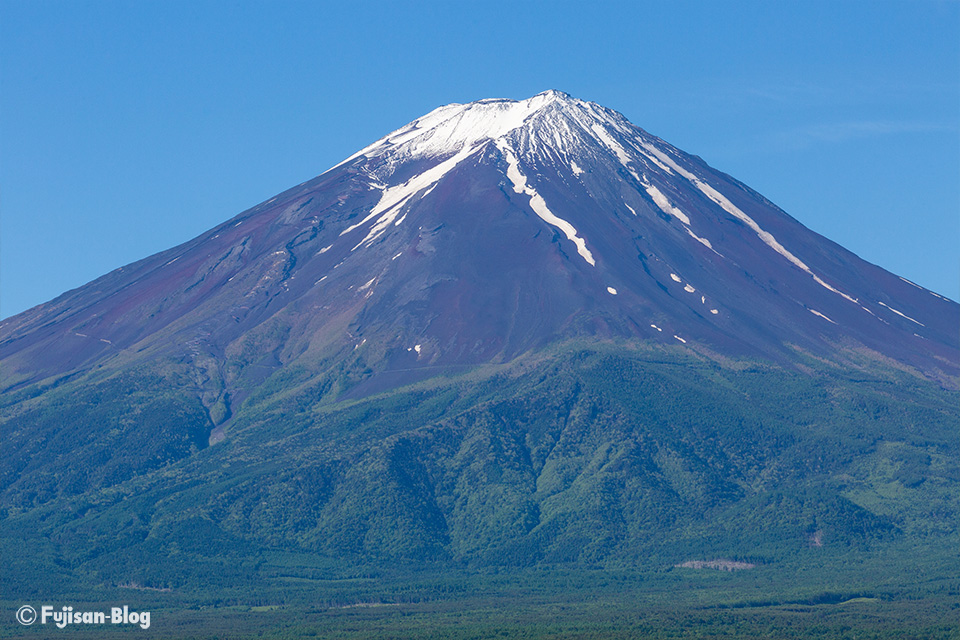 【富士山写真】河口湖から梅雨の合間のクッキリとした富士山