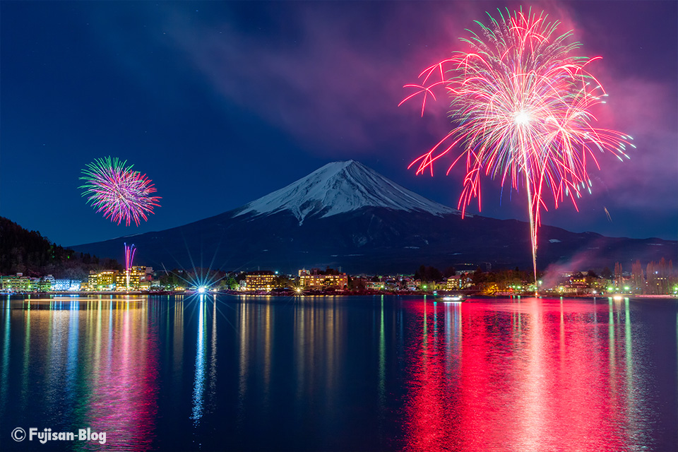 【富士山写真】2020年河口湖冬花火