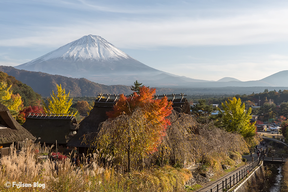 西湖いやしの里根場からの富士山