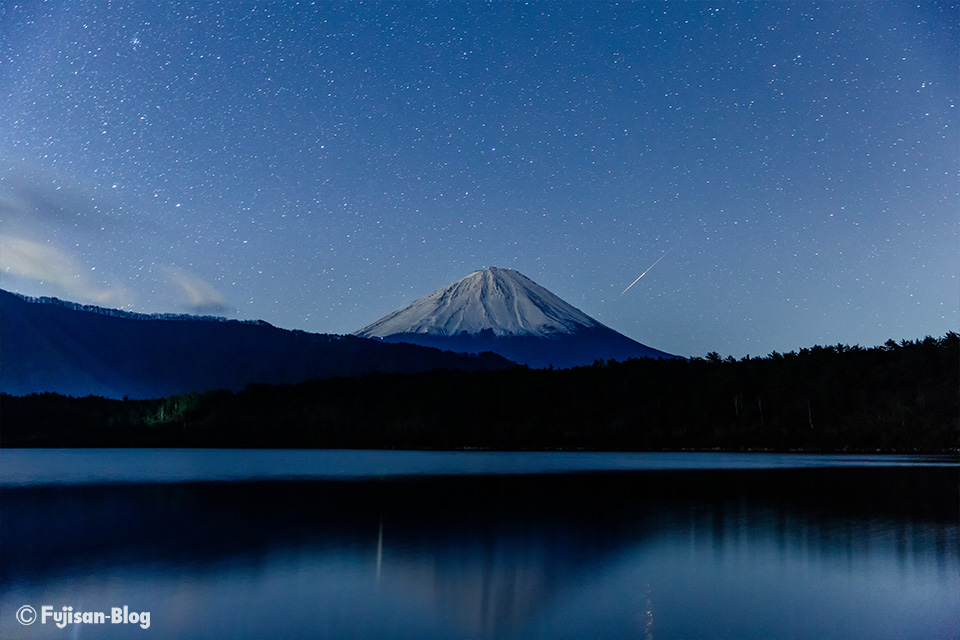 【富士山写真】2018年西湖からのふたご座流星群