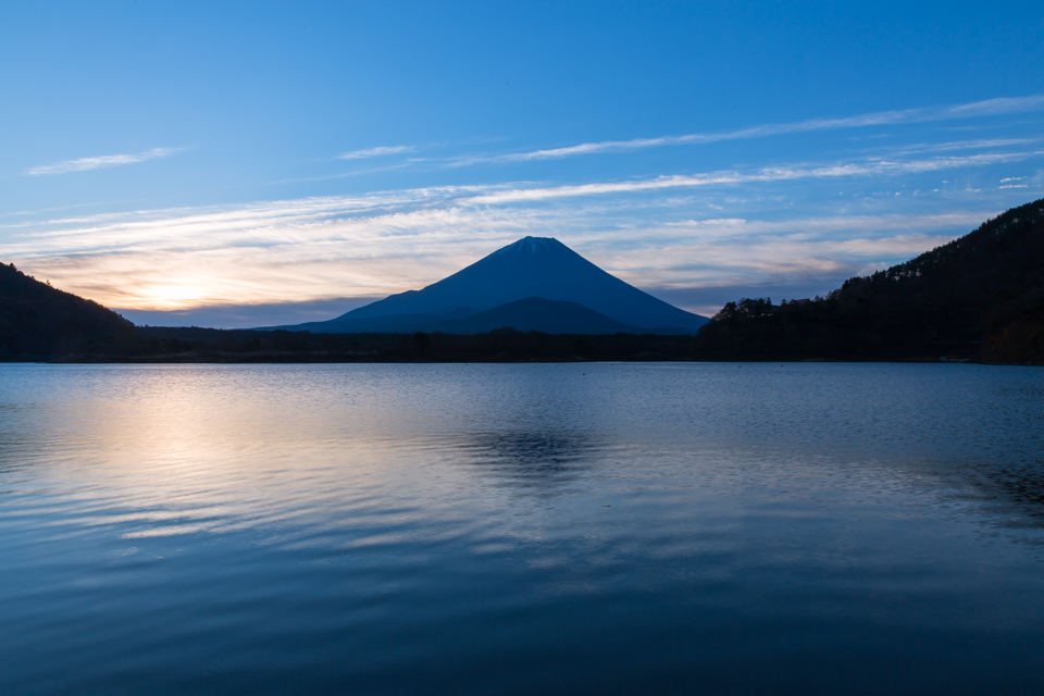 精進湖からの富士山