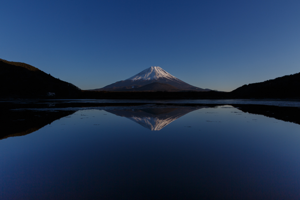 精進湖からの富士山