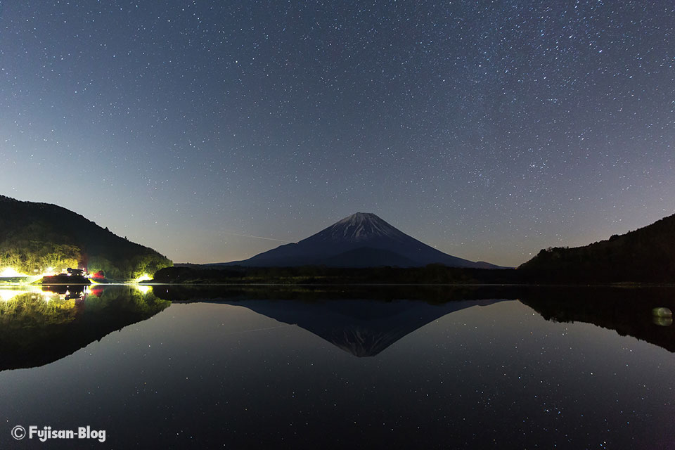 【富士山写真】精進湖からのしぶんぎ座流星群