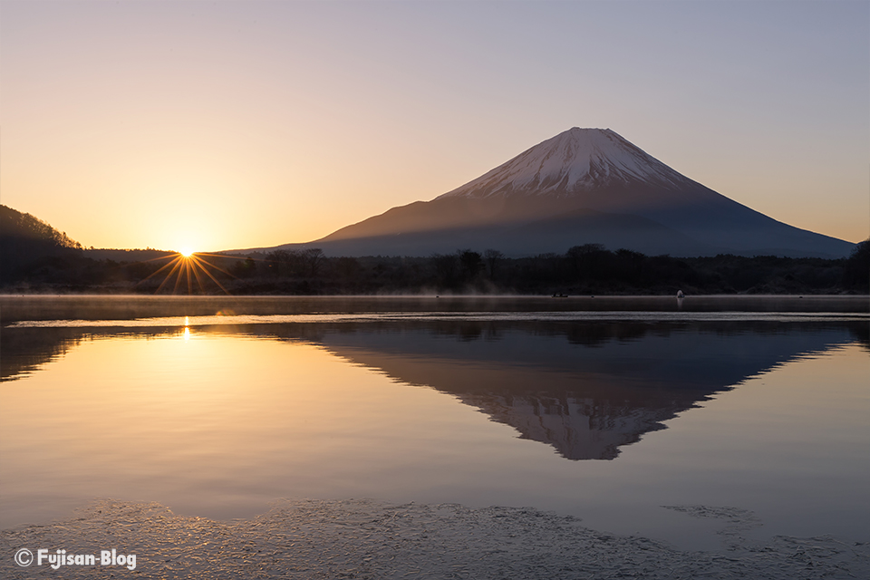 【富士山写真】2017年精進湖からの日の出