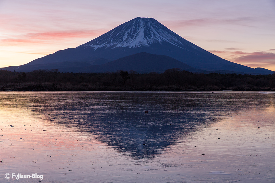 精進湖からの富士山