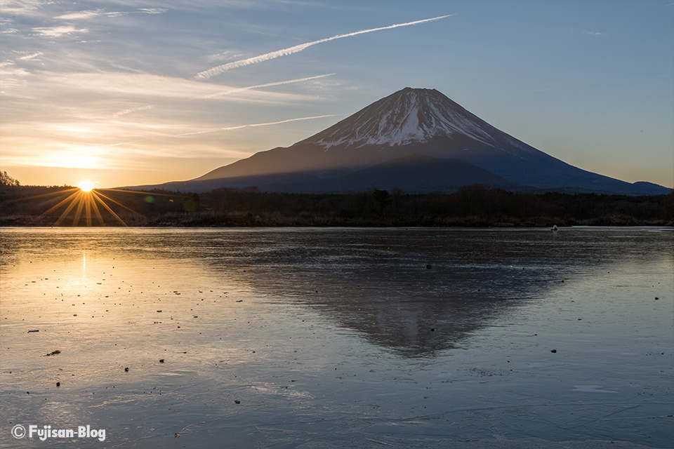 【富士山写真】2018年ようやく精進湖からの日の出