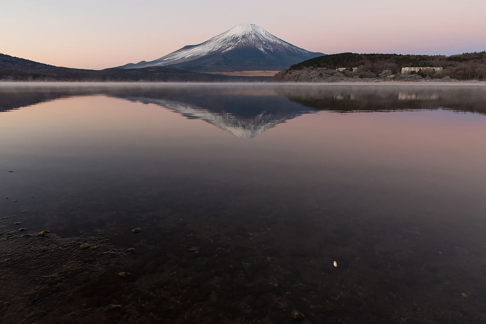 【富士山写真】山中湖平野地区からの紅富士