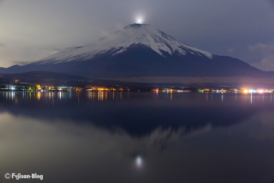 【富士山写真】2017年山中湖平野地区からのパール富士