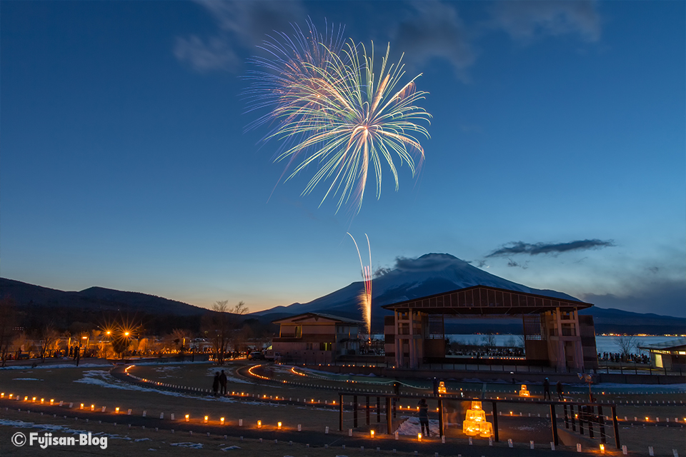 【富士山写真】2018山中湖アイスキャンドルフェスティバル