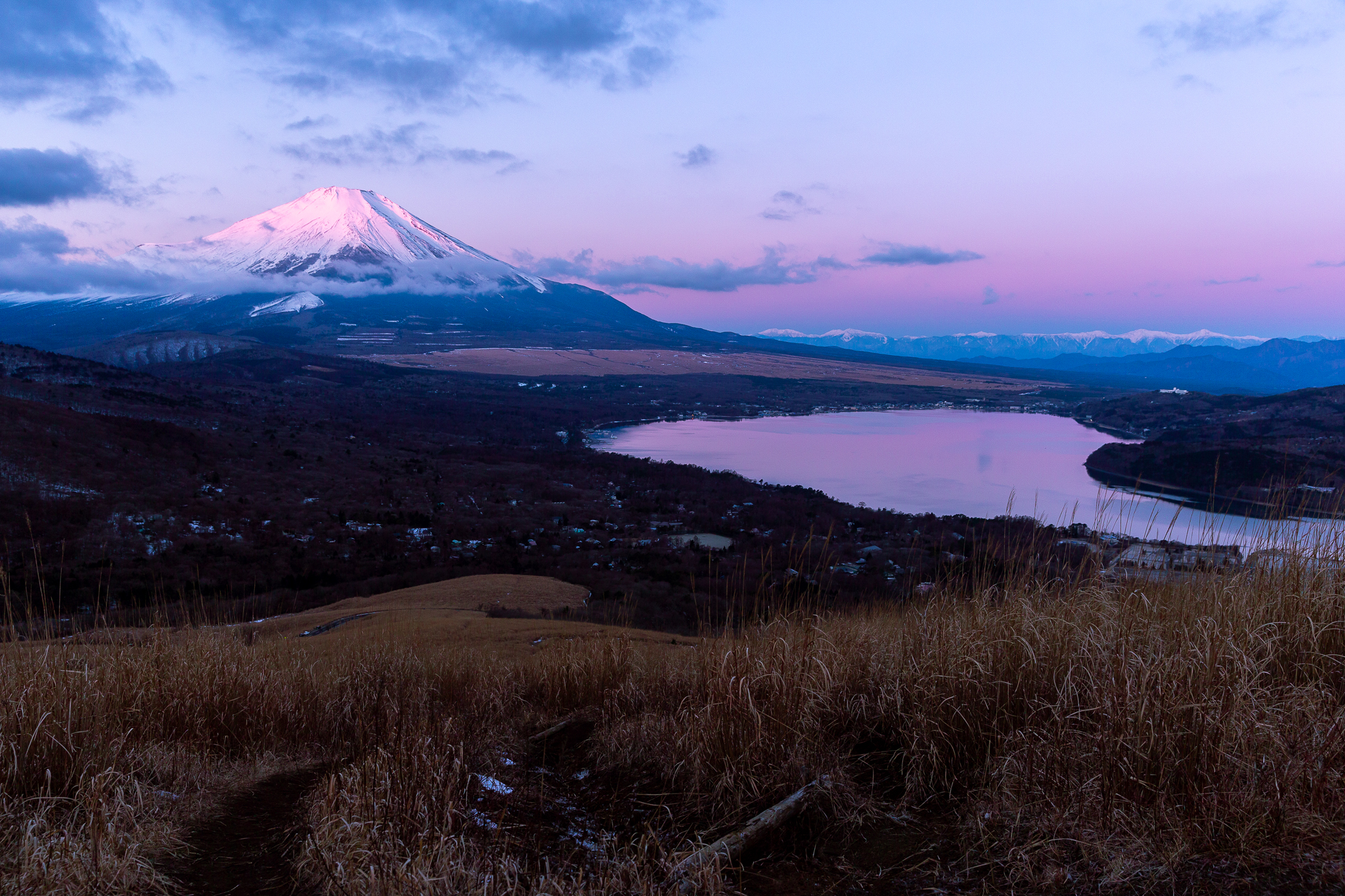 【富士山写真】2020年1月4日山中湖村明神山