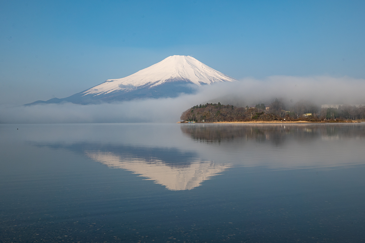 【富士山写真】2020年4月8日　山中湖村平野の富士山